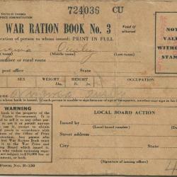 War Ration Book No. 3