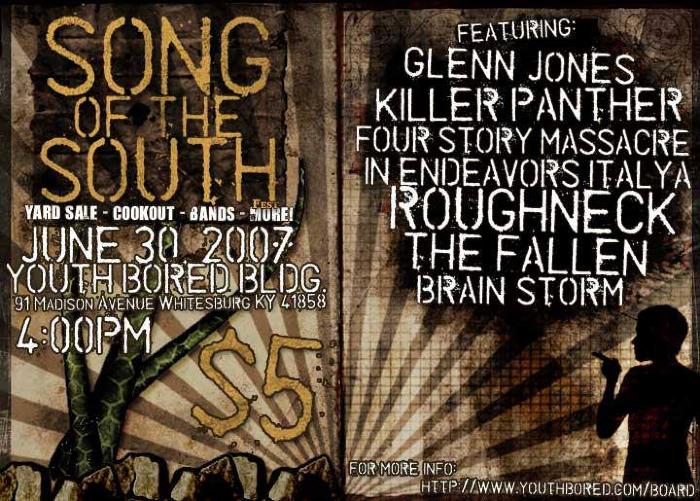 Youth Bored Flyer: "Song of the South"
