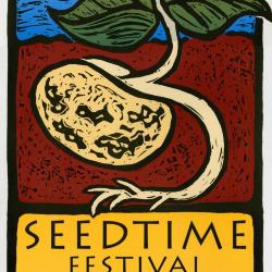 Seedtime on the Cumberland Festival poster, 1999. 
Poster designed by Rebecca Bingman.