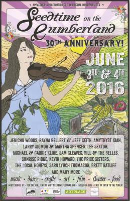 Seedtime on the Cumberland Festival poster, 2016