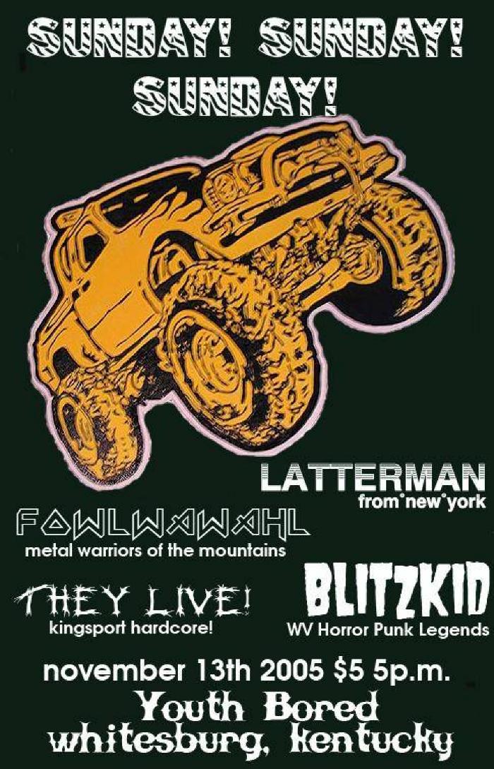 Flyer: "Sunday! Sunday! Sunday!"
