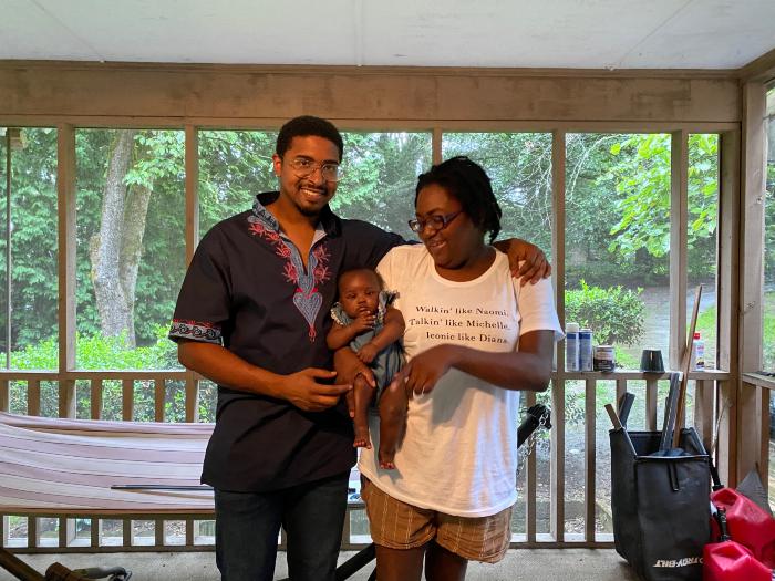 Baby shower and support from friends during Covid; excerpt from interview with Josh Outsey and Terran Young