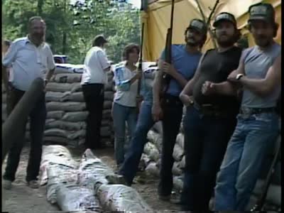 Interview with coal workers on strike against A.T. Massey company about picket line violence