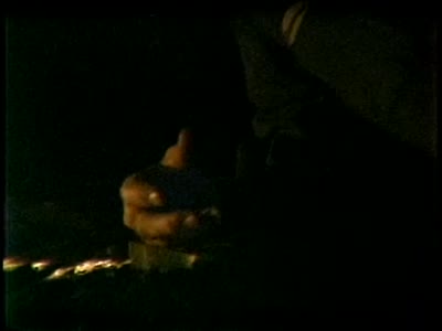 Footage inside coal mine, sounding the top, noise