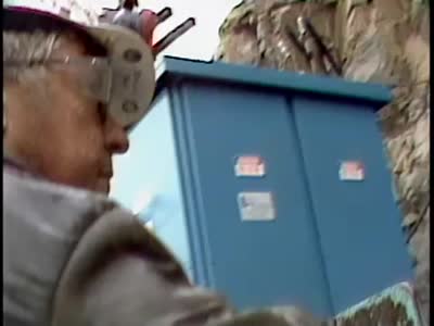 Footage inside and outside coal mine, interview with driver