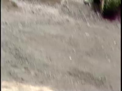Footage outside a coal mine, bulldozers, lunch time