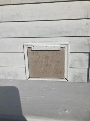 Beech Hill Chapel Church, cornerstone detail