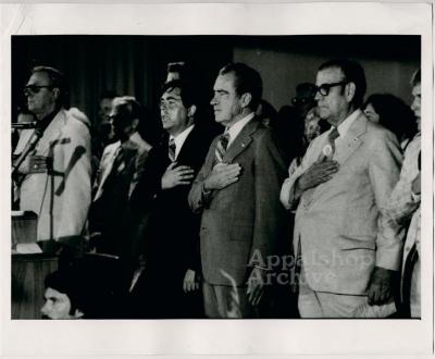 Richard Nixon with local party officials